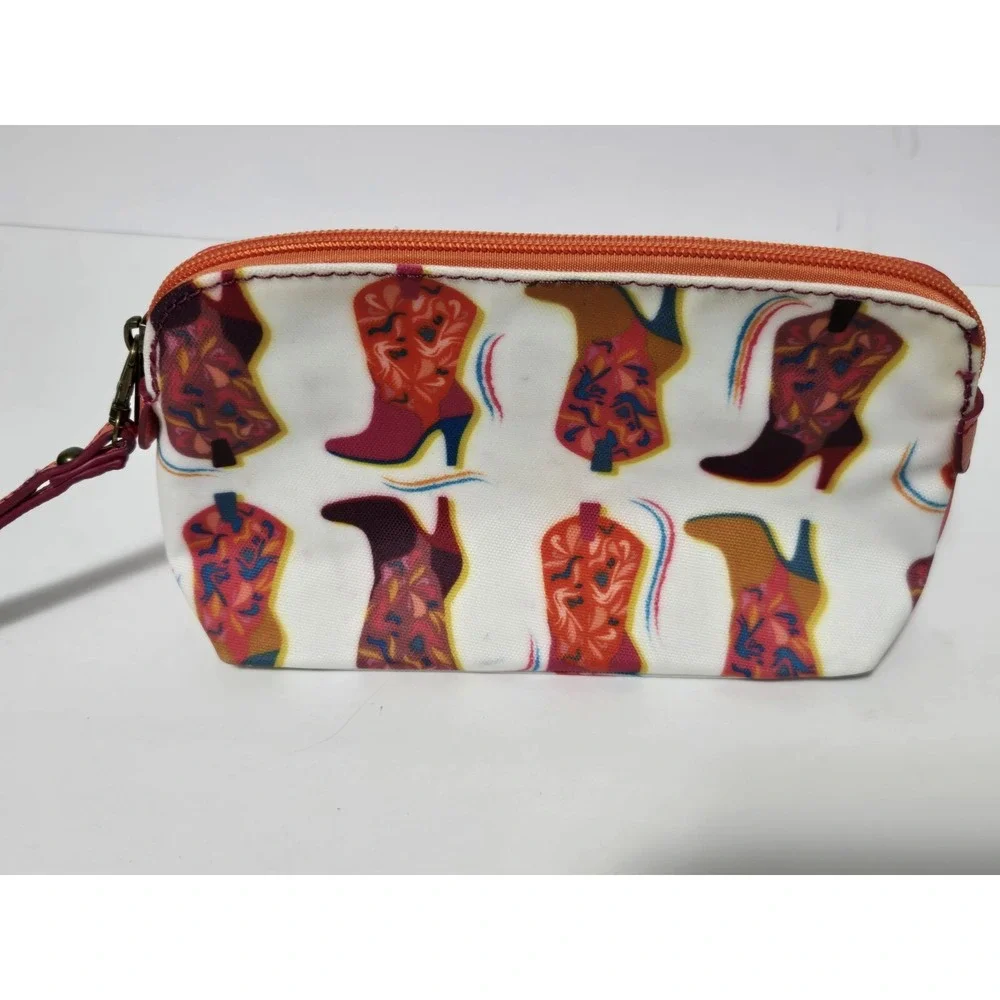 Cowboy Boots Catchfly Cosmetic‎ Make Up Bag Stylish Wristlet Organizer Western